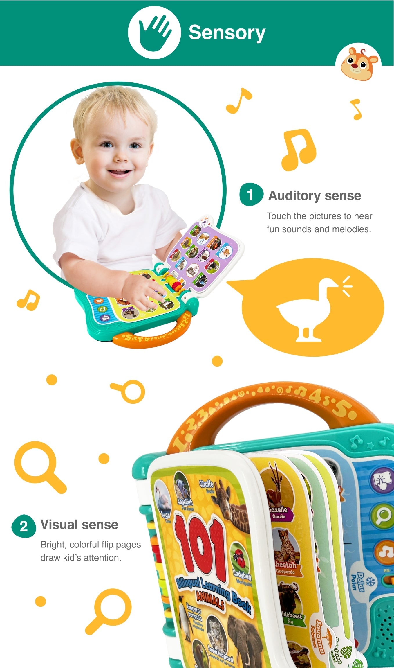 101 Bilingual Learning Book - Animals