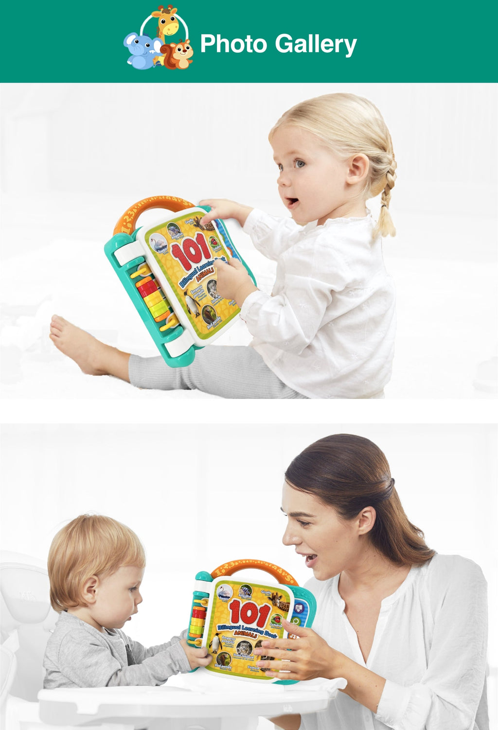 101 Bilingual Learning Book - Animals