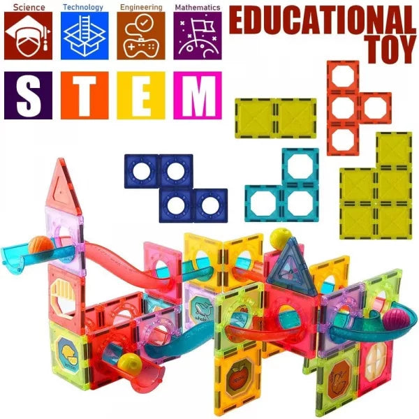 DIY Creative Magnetic Building Blocks – 72 Pieces