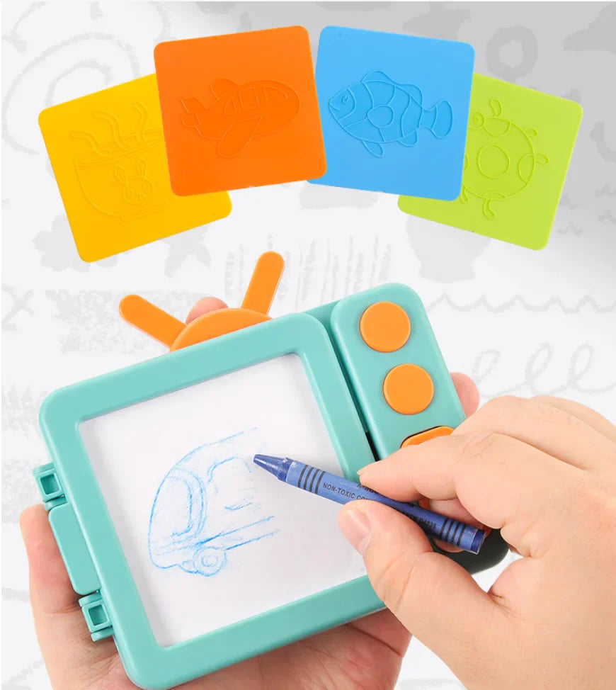 2 in 1 Crocodil Learning Board Drawing Board + Russian Building Blocks