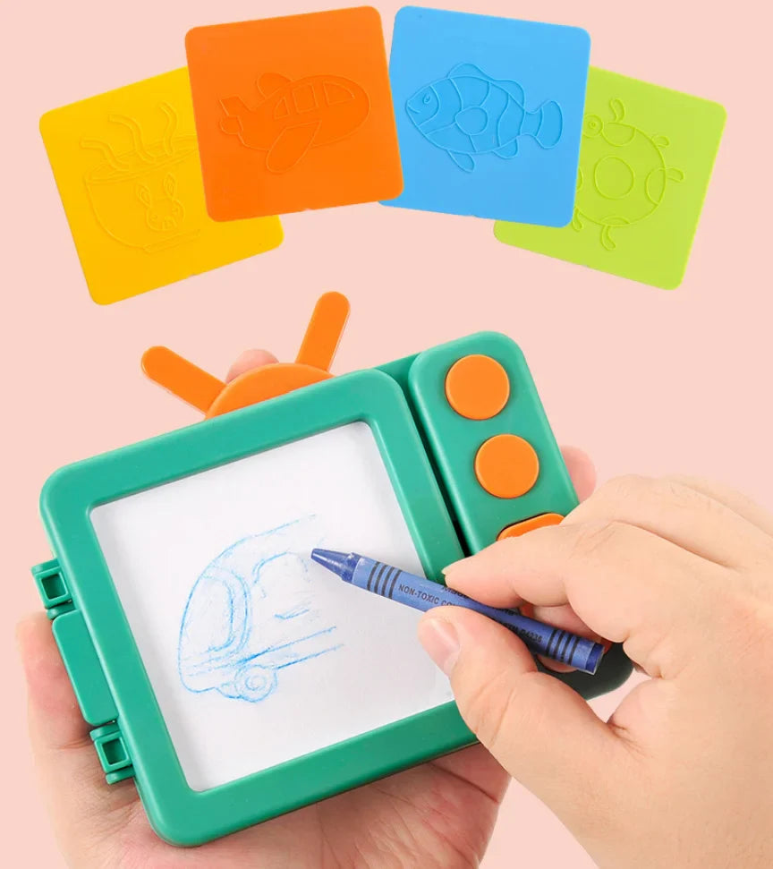 2 in 1 Crocodil Learning Board Drawing Board + Russian Building Blocks