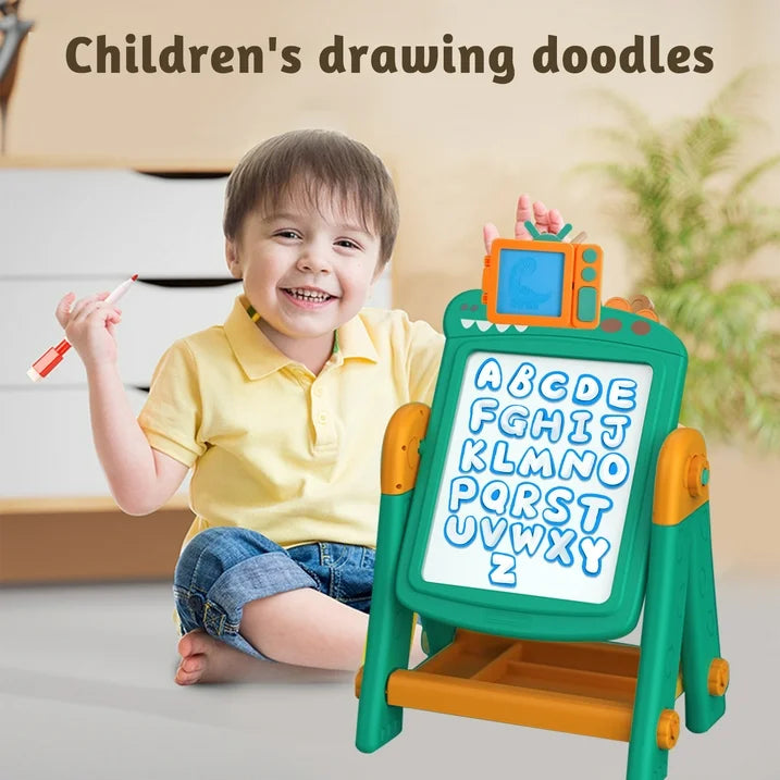 2 in 1 Crocodil Learning Board Drawing Board + Russian Building Blocks