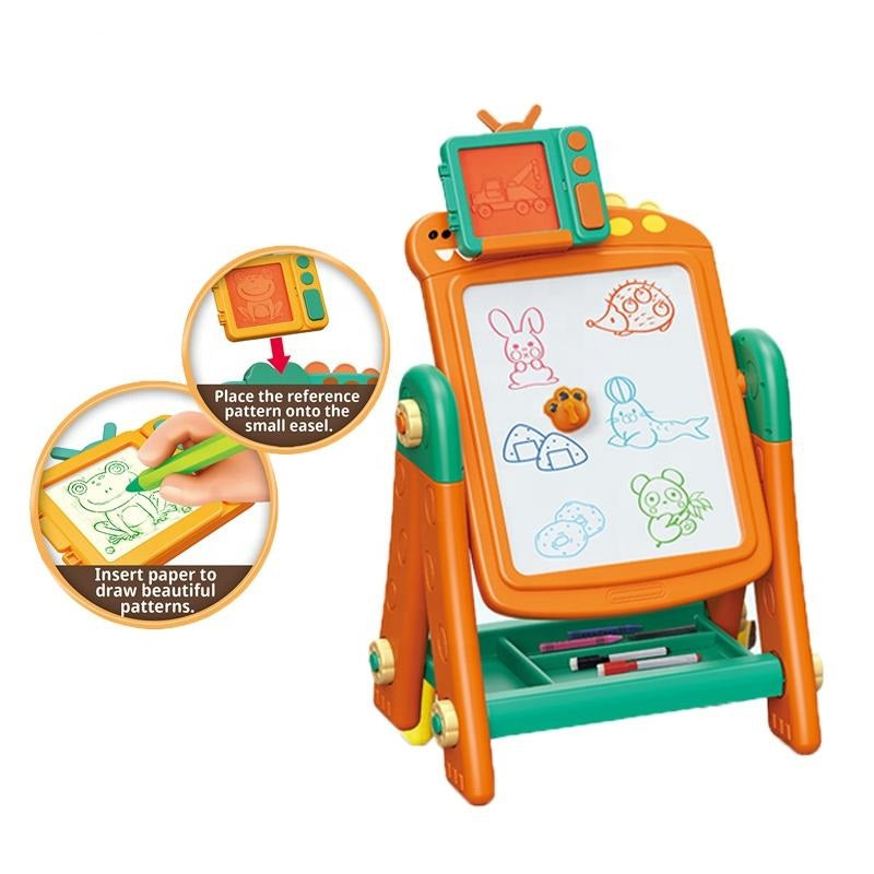 2 in 1 Crocodil Learning Board Drawing Board + Russian Building Blocks