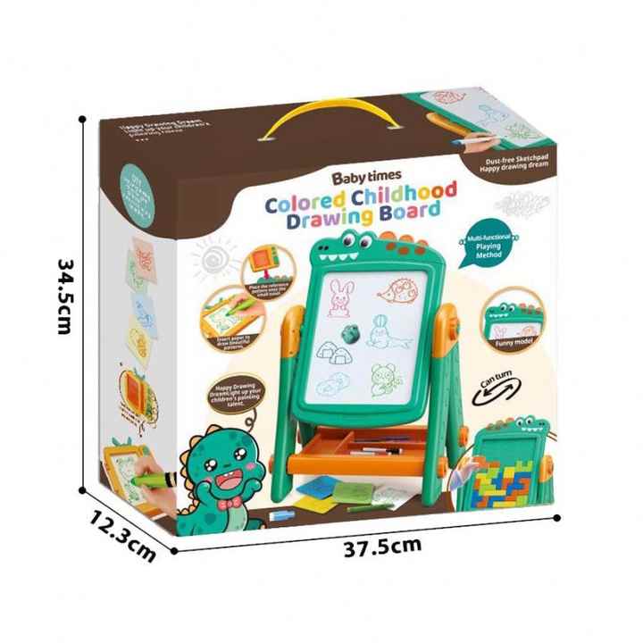 2 in 1 Crocodil Learning Board Drawing Board + Russian Building Blocks