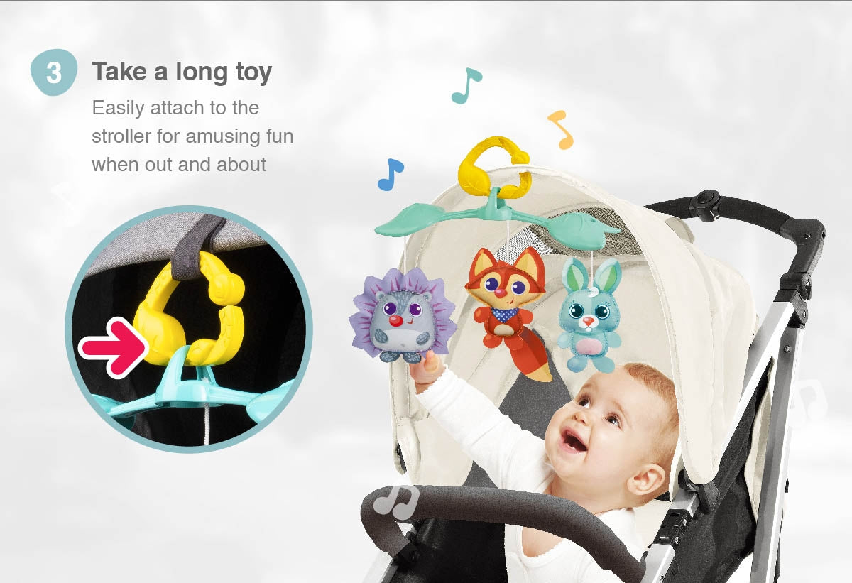 3-in-1 Woodland Friends Soothing Mobile