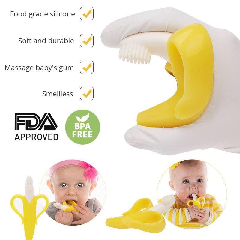 Banana Baby Teether And Toothbrush