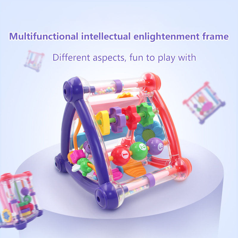 Baby Puzzle Activity Play Cube Toy Infant Triangle Rattle Toys