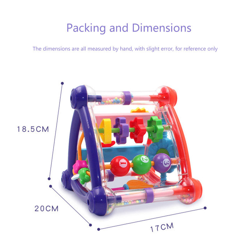 Baby Puzzle Activity Play Cube Toy Infant Triangle Rattle Toys