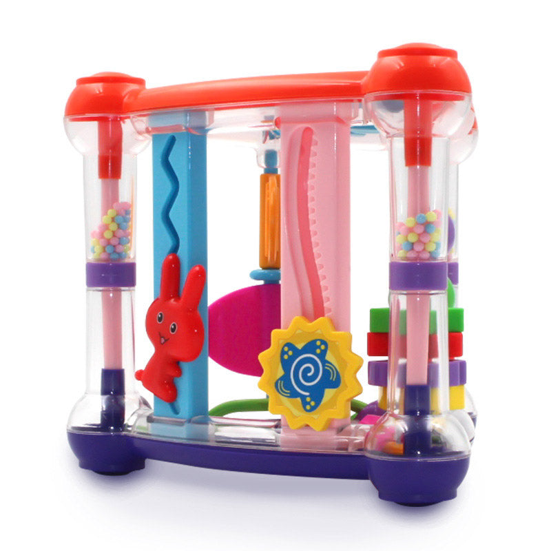Baby Puzzle Activity Play Cube Toy Infant Triangle Rattle Toys