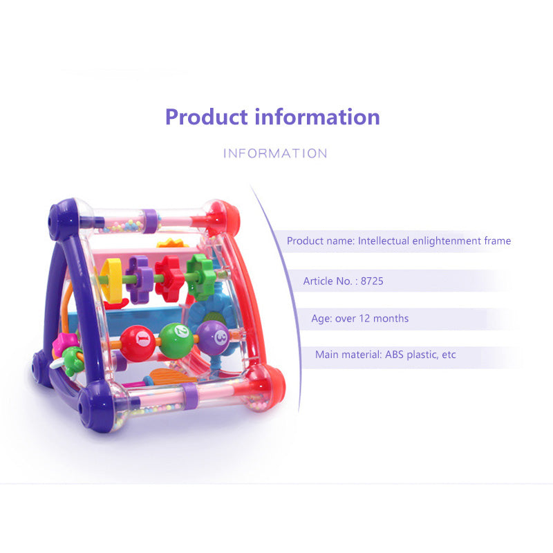 Baby Puzzle Activity Play Cube Toy Infant Triangle Rattle Toys