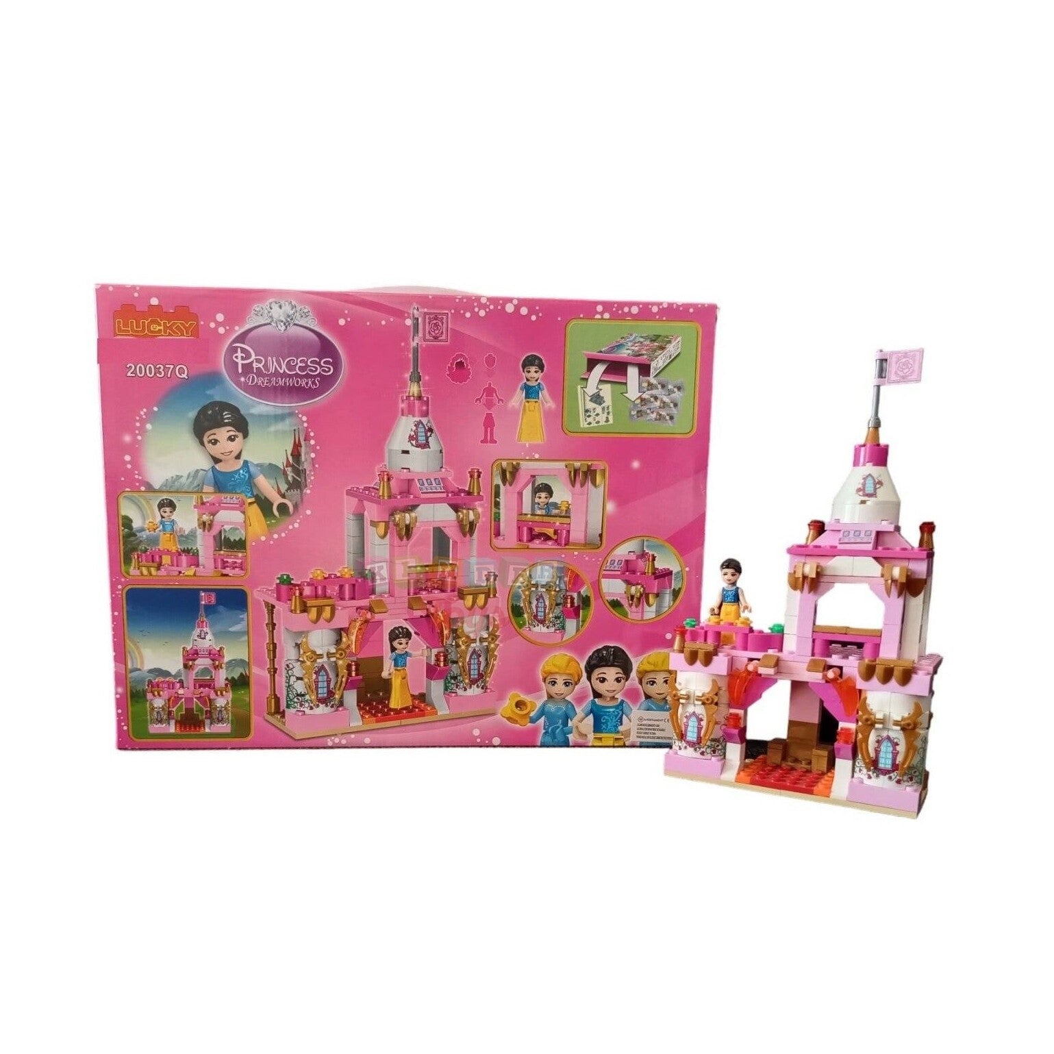 Castle And Princess Construction Set, 200 Pieces, Multi-Colored