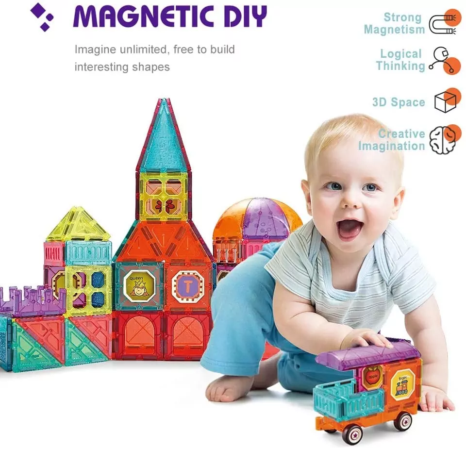 Magnetic DIY Building Blocks – 111 pieces