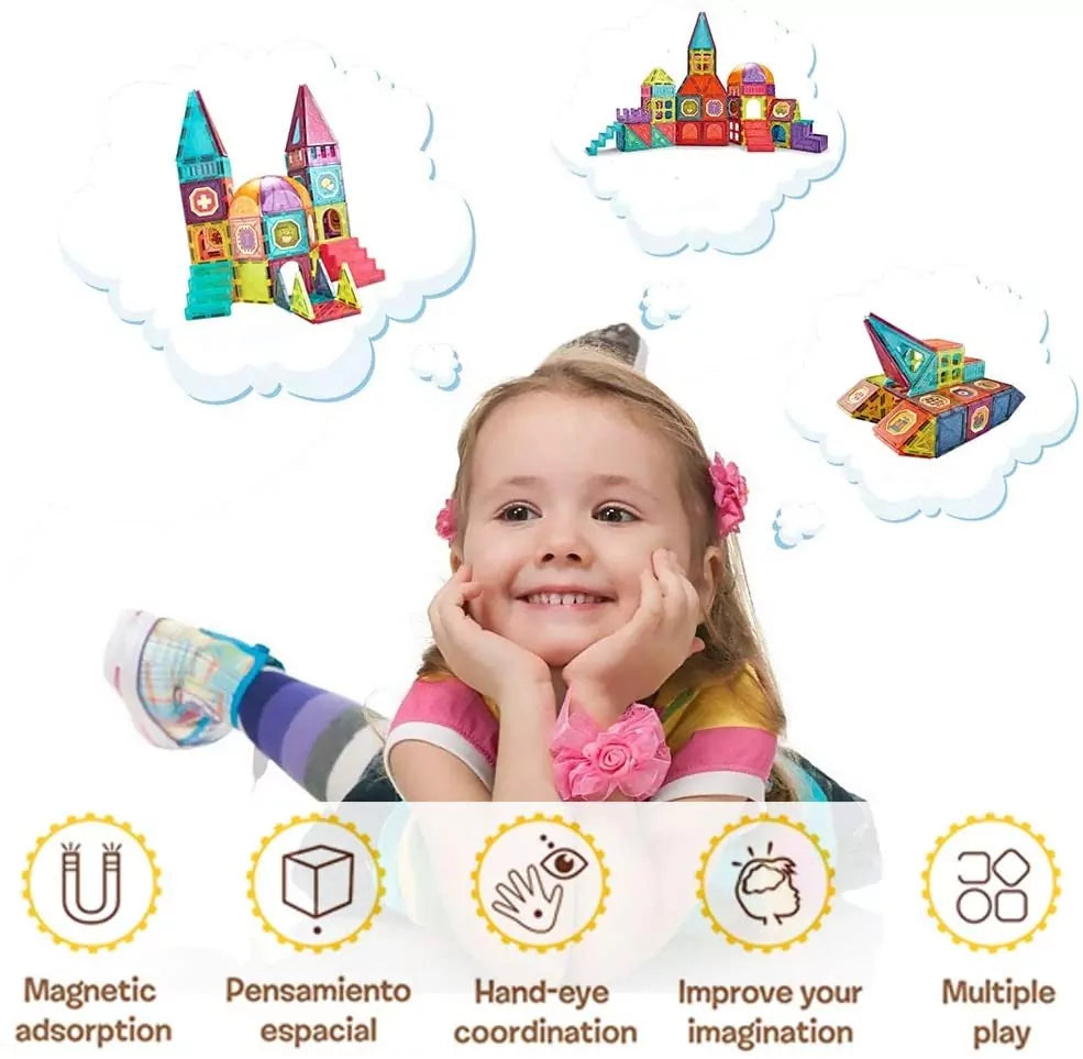 Magnetic DIY Building Blocks – 111 pieces