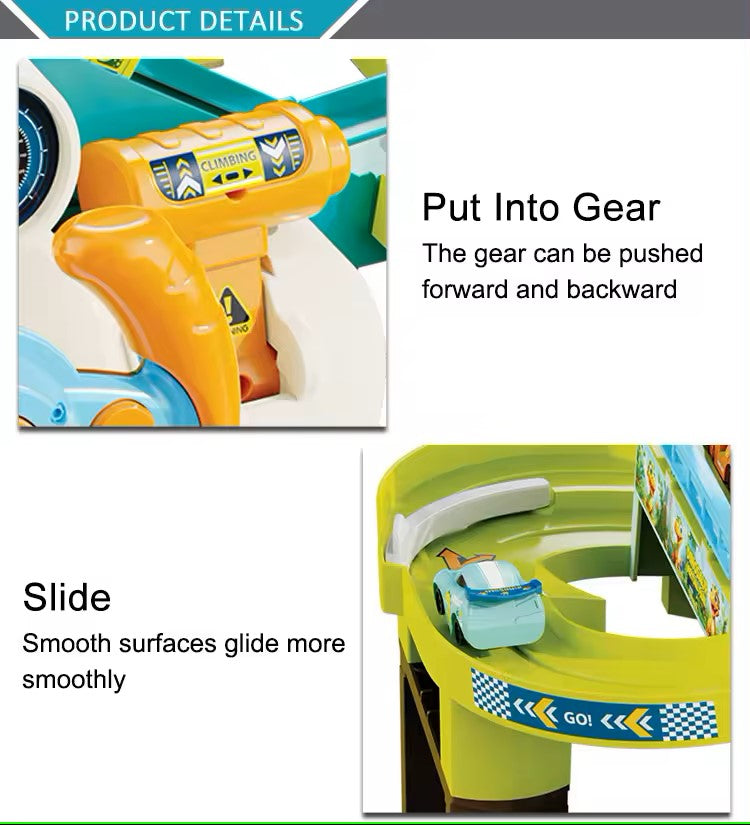 Dinosaur Steering Wheel 4 Car Breakout Adventure Track Set