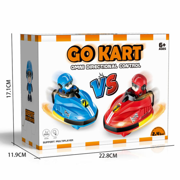 Go Kart 2.4G Remote Control Bumper Cars With USB Cable (Set Of 2 Cars With Remote)