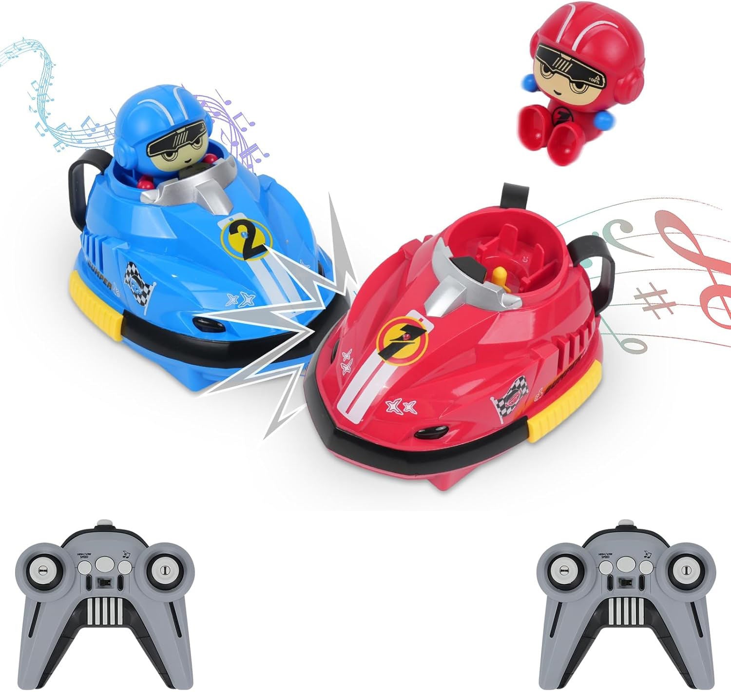 Go Kart 2.4G Remote Control Bumper Cars With USB Cable (Set Of 2 Cars With Remote)
