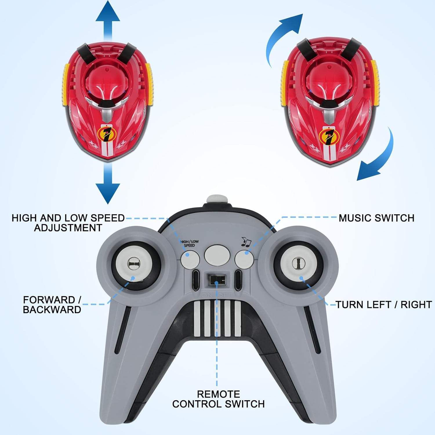 Go Kart 2.4G Remote Control Bumper Cars With USB Cable (Set Of 2 Cars With Remote)