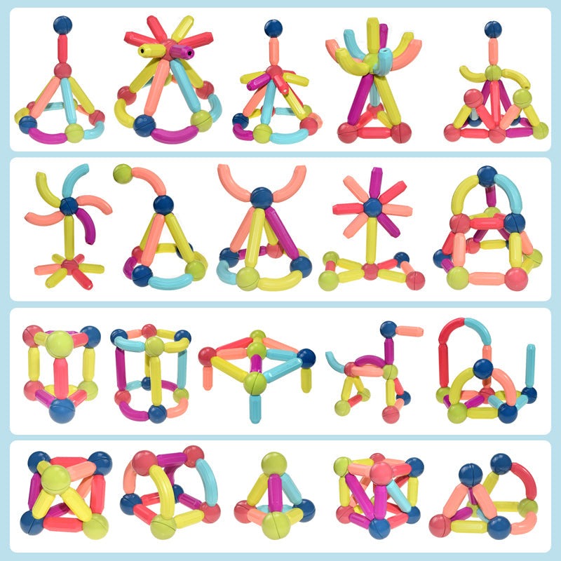36 PCS Magnetic Building Blocks Set Early Learning Magnetic Sticks Balls Assembling Game