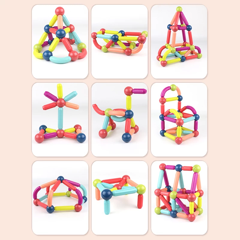 36 PCS Magnetic Building Blocks Set Early Learning Magnetic Sticks Balls Assembling Game