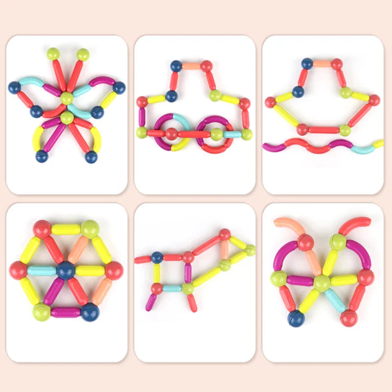 36 PCS Magnetic Building Blocks Set Early Learning Magnetic Sticks Balls Assembling Game