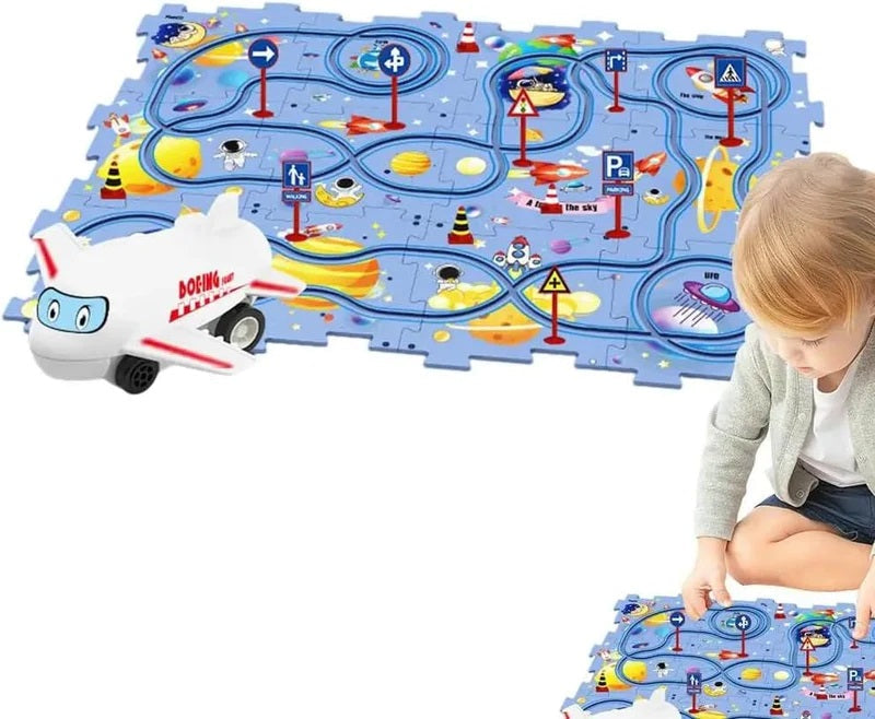 Kids Electric Track Toy Set 25 Pieces Jigsaw Puzzle