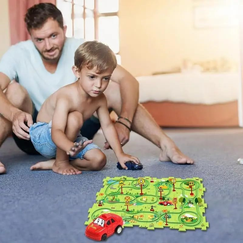 Kids Electric Track Toy Set 25 Pieces Jigsaw Puzzle