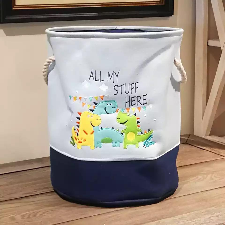 Toys/Laundry Storage Basket Round (Dino)