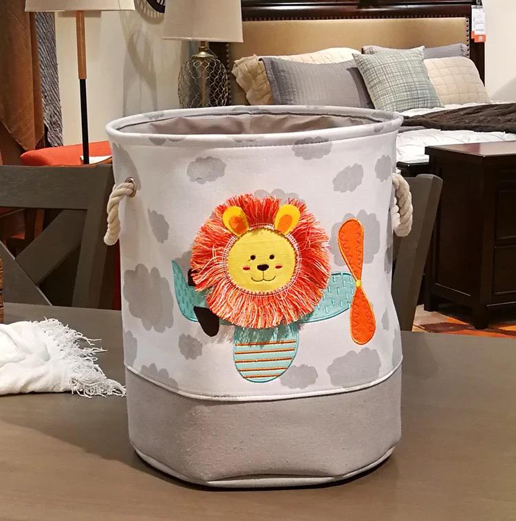 Toys/Laundry Storage Basket Round (Flying Lion)
