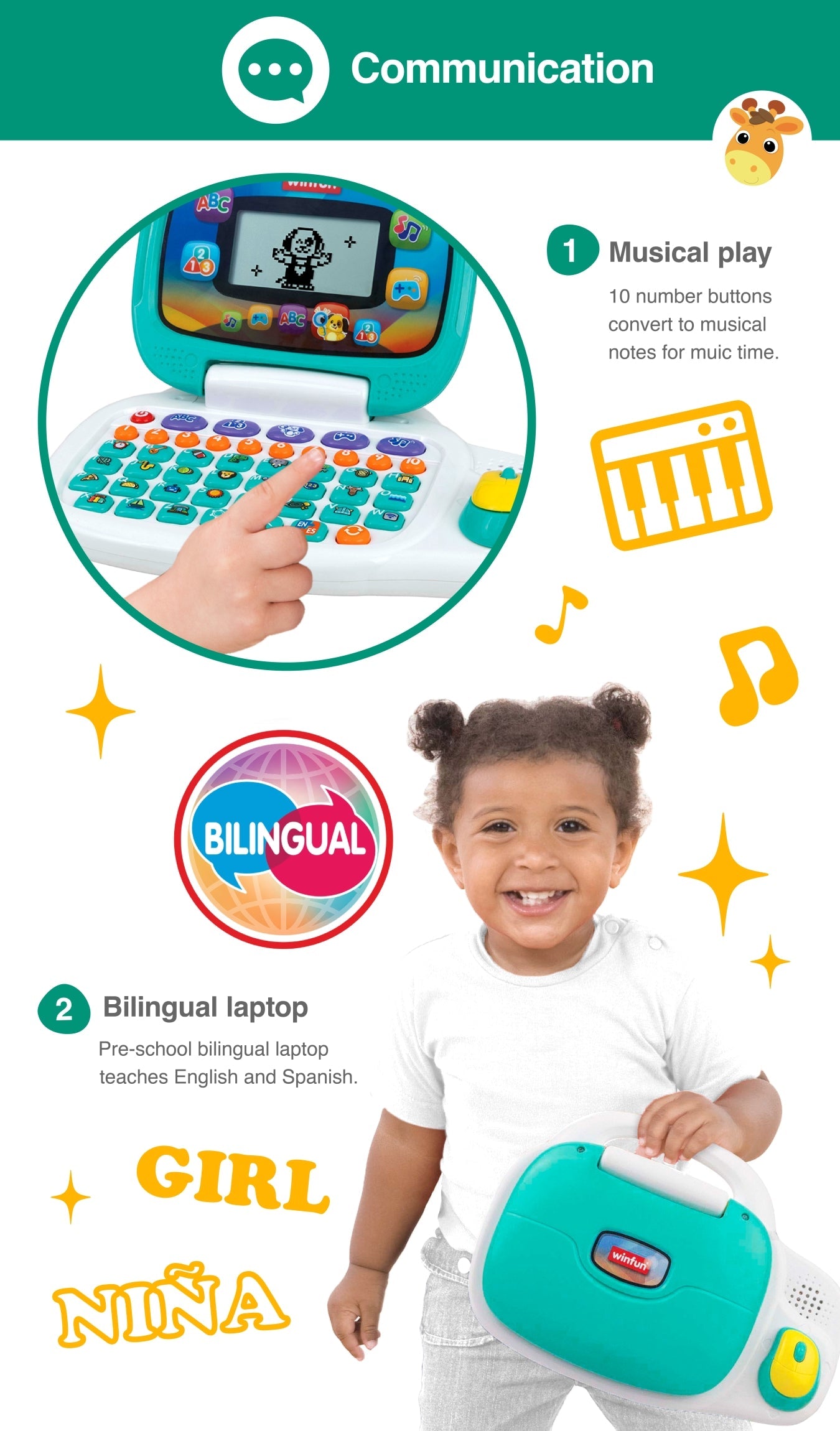 Let's Learn Bilingual Laptop