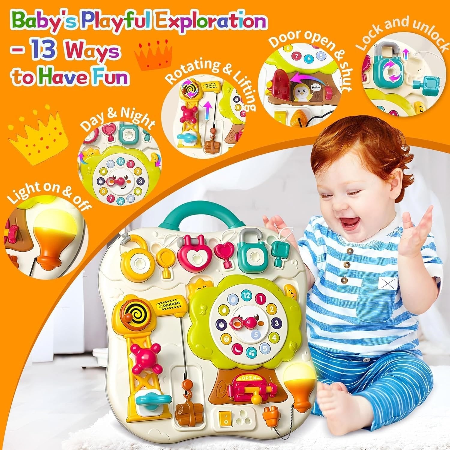 Montessori Multifunction Exploration Busy Board Learning