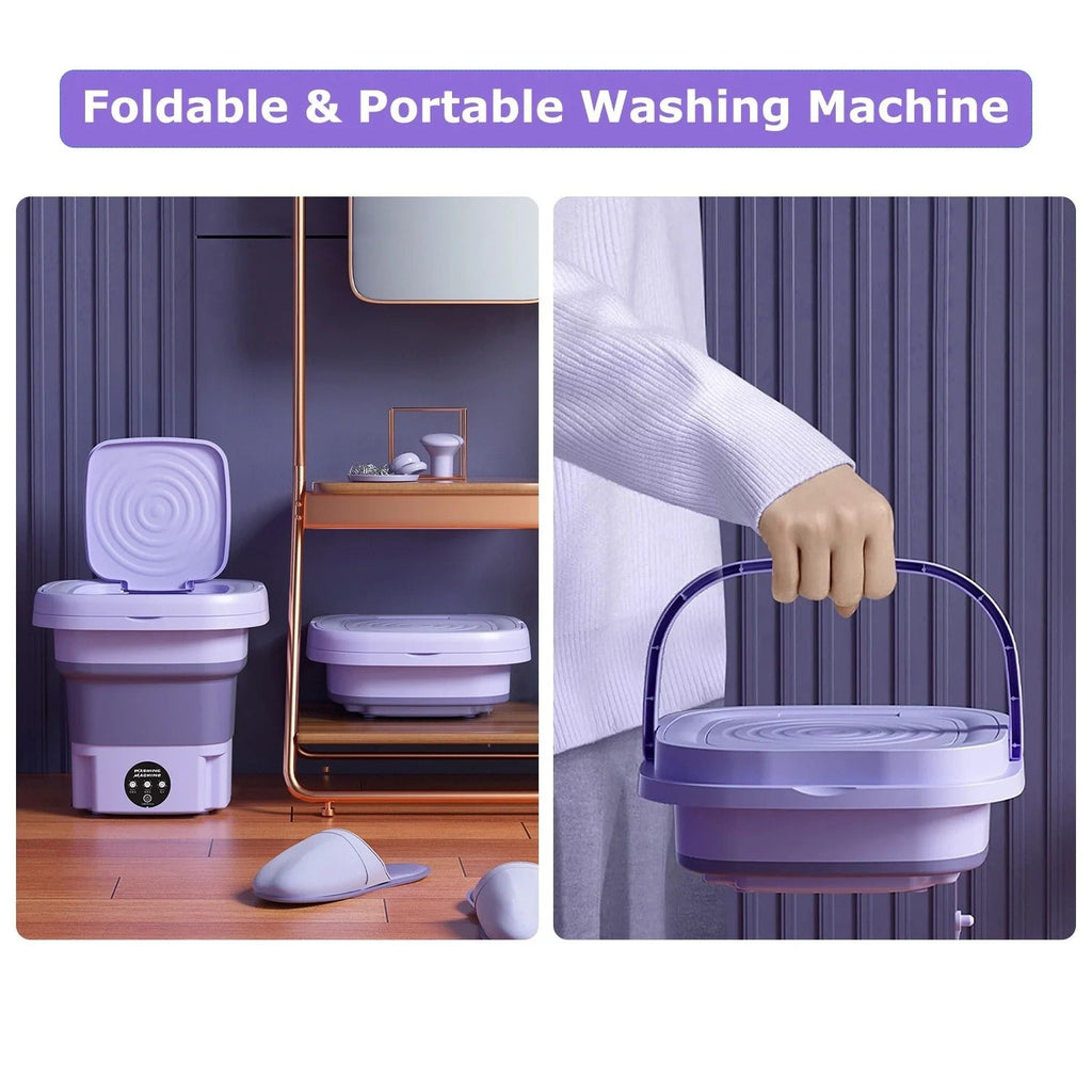 Portable Foldable Mini Washing Machine Assorted Colors