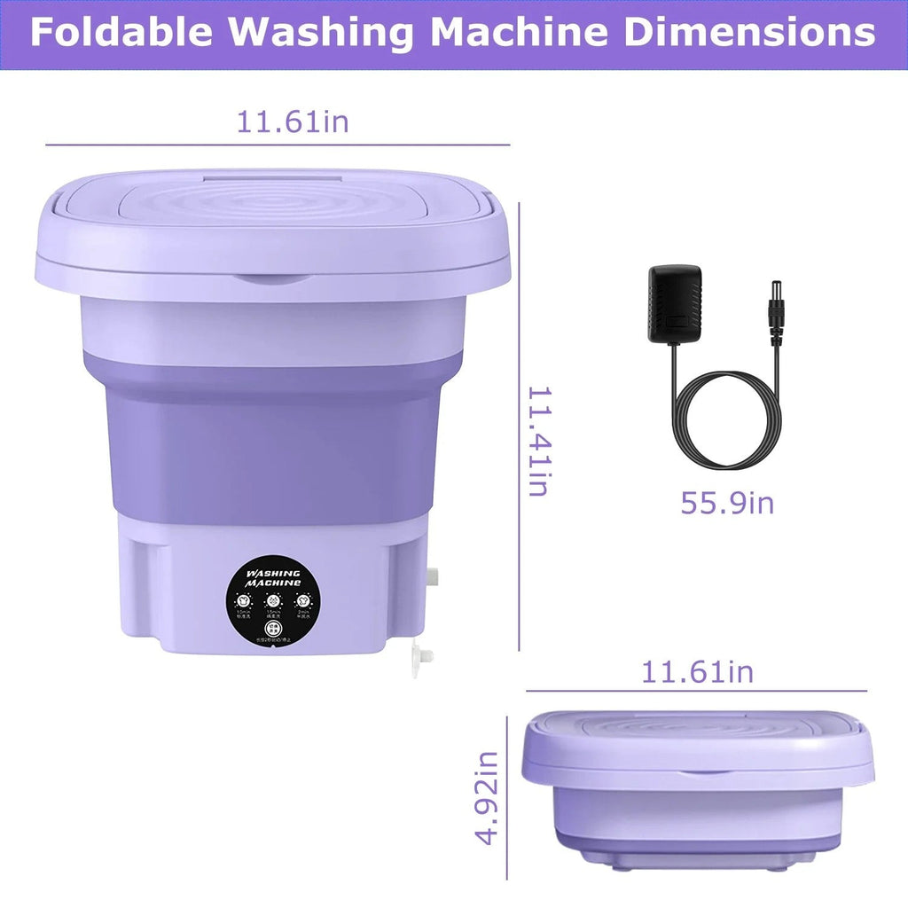 Portable Foldable Mini Washing Machine Assorted Colors