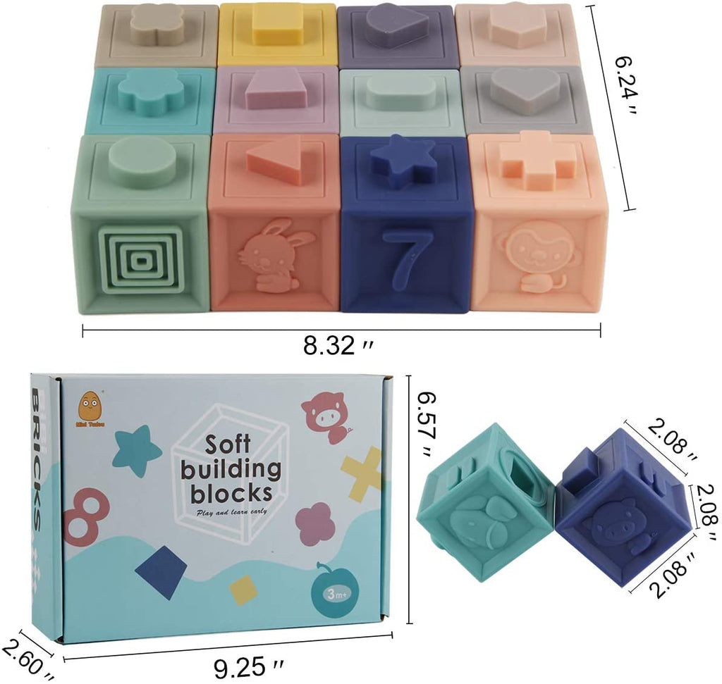 Soft Blocks Squeeze Play with Numbers, Animals &amp; Shapes Textures