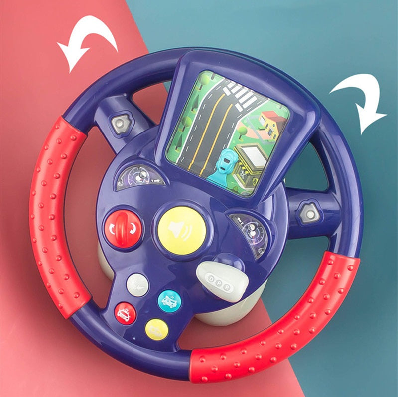 Steering Wheel Driving Simulator With Sound and Light Effects