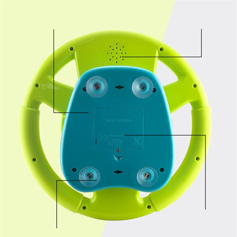 Steering Wheel Driving Simulator With Sound and Light Effects