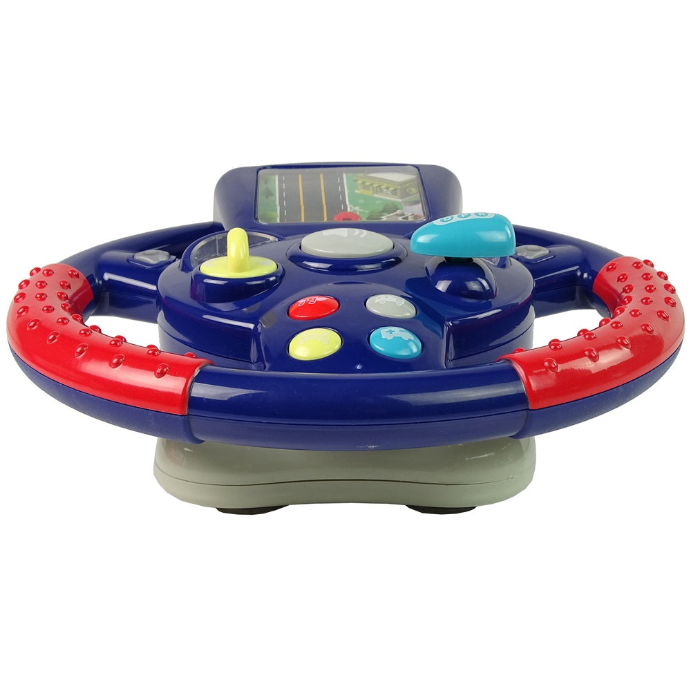 Steering Wheel Driving Simulator With Sound and Light Effects