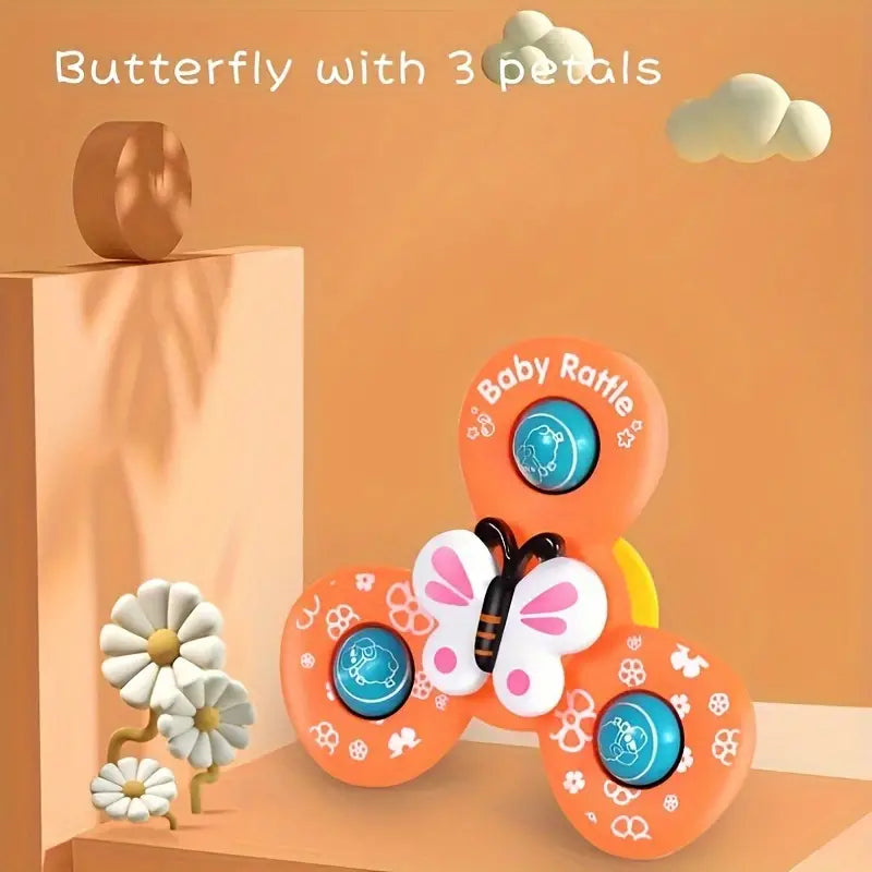 Rotating Suction Rattle Toy for babies – Set of 3