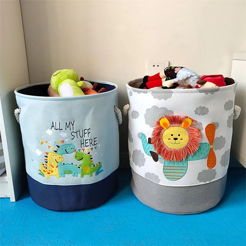 Toys/Laundry Storage Basket Round (Dino)