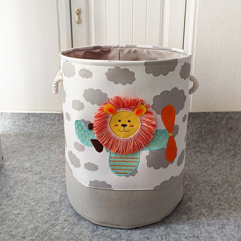 Toys/Laundry Storage Basket Round (Flying Lion)