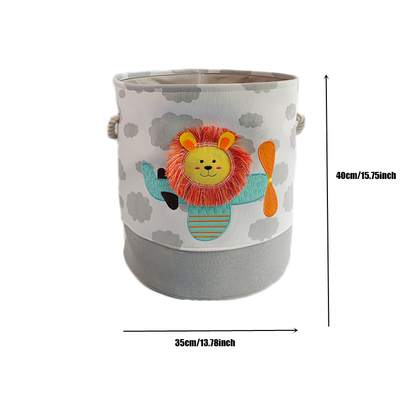 Toys/Laundry Storage Basket Round (Flying Lion)